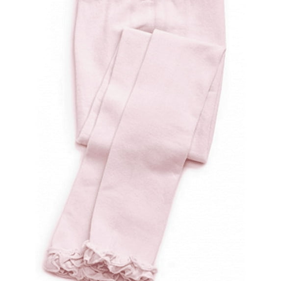 L C Boutique Girls Pima Cotton Ruffle Capri Tights for ages 1 to 11 years