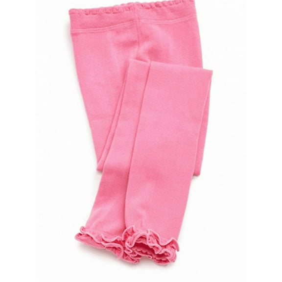 L C Boutique Girls Pima Cotton Ruffle Capri Tights for ages 1 to 11 years