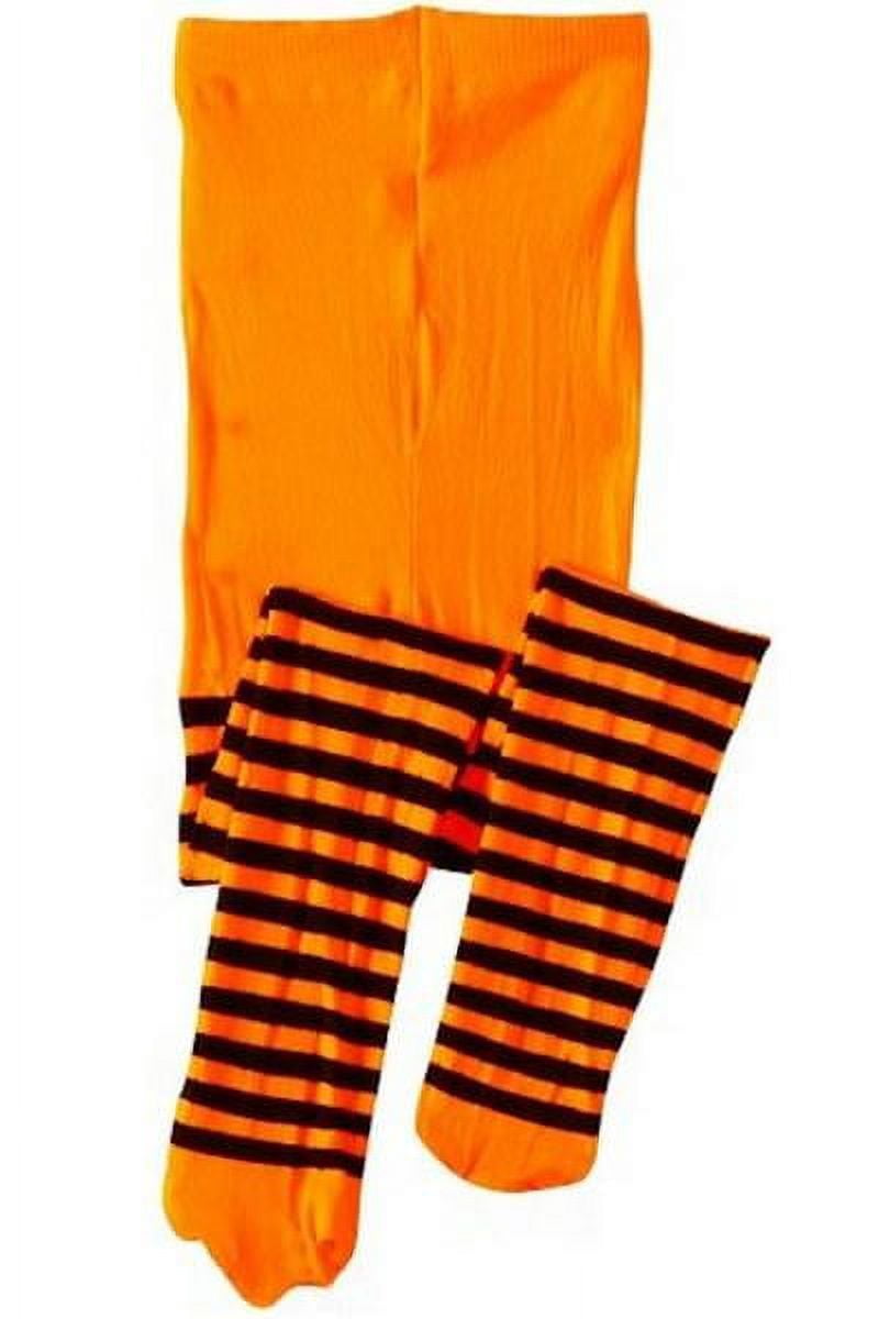 L C Boutique Stripe Striped Footed Tights Ages 2-14 Hot Pink Lime Orange Black Red Holiday