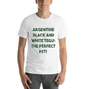 L Camo Argentine Black And White Tegu: The Perfect Pet! Short Sleeve Cotton T-Shirt By Undefined Gifts