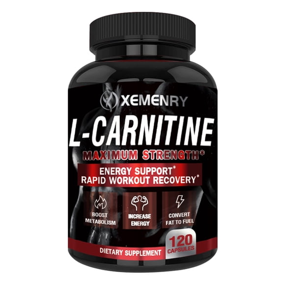 L-Carnitine 1000mg - Boost Metabolism, Increase Energy & Performance, Promote Muscle Recovery - 120 Capsules
