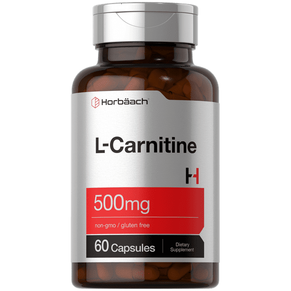L Carnitine 500mg | 60 Capsules | as L-Carnitine L-Tartrate | Non-GMO and Gluten Free | by Horbäach