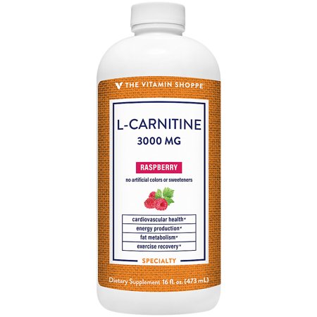 L-Carnitine Amino Acid - 3,000 MG - Supports Energy Production & Fat Metabolism - Raspberry (16 fl. oz.)
