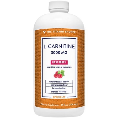 L-Carnitine - Amino Acid to Support Fat Metabolism & Cardiovascular Health - 3,000 MG - Raspberry (24 fl. oz.)