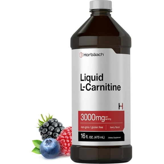 L-Carnitine Liquid 16 oz | 3000 mg | Berry Flavor | by Horbaach