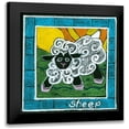 thumbnail image 1 of L. Choate 15x15 Black Modern Framed Museum Art Print Titled - Whimsical Sheep, 1 of 5
