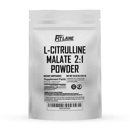 L-Citrulline Malate 2:1 Powder 301 gms - Natural Nitrous Oxide Supplement for Recovery - Fit Lane Nutrition