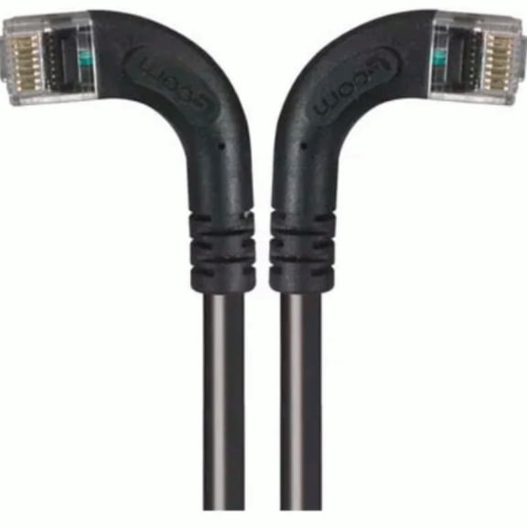 L-Com 7 ft. Cat 5E Right Angle Patch Cable TRD815RA8BLK-7