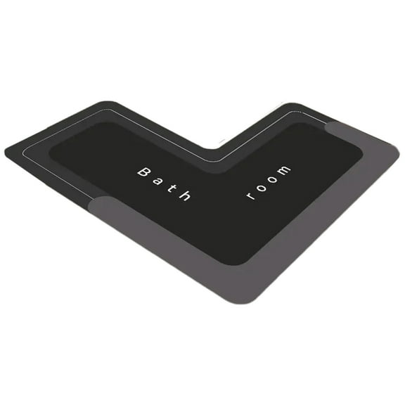 L Corner Carpet for Living Room, Kitchen and Bathroom, Absorbent Non-Slip Mats, Machine Washable Microfiber Rugs for Foot Traffic and Water Absorption, Ideal for indoor use