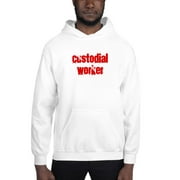 L Custodial Worker Cali Style Hoodie Pullover Sweatshirt By Undefined Gifts