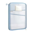 thumbnail image 1 of L-Cut Mesh Zipper Pouch, Pencil Case & File Holder, Blue, L-Shaped Mesh Zipper Pouch, Transparent Blue, Easy Access And Spacious Storage For Pencils, Pens, And Art Tools, Great For Learnerss, Meiiso, 1 of 8