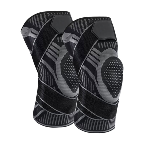 L Double Strap Knee Brace With Spring For Sports Support Knee Protection Pair L