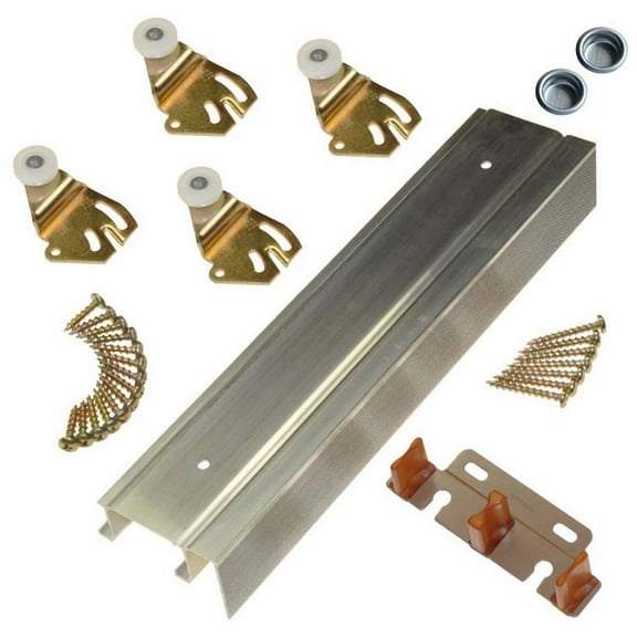 L.E. Johnson Products 0033928 By-Pass Fascia Door Hardware Set, 72 in. Track