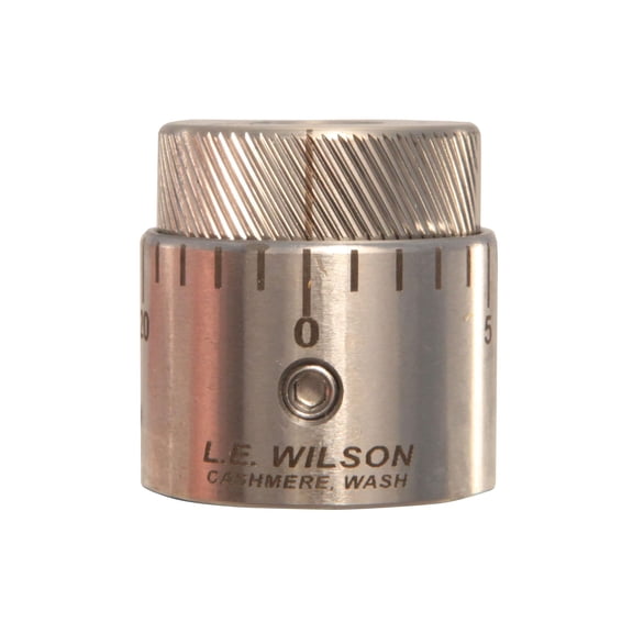 L.E. Wilson Chamber Type Seating Die Micro-Adjust Cap Stainless Steel