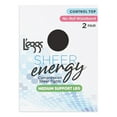 thumbnail image 1 of L'eggs Women's Sheer Energy Medium Leg Support Sheer Tights Control Top No-Roll Waistband Sheer Toe, 2 Pair, 1 of 5