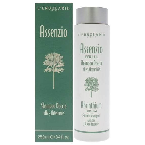 L'Erbolario Absinthium Shower Shampoo, Shower Gel for Men, 8.4 oz