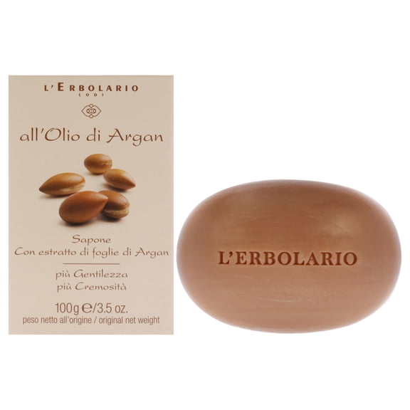 L'Erbolario Argan Oil Bar Soap, Scented Soap Bar, 3.5 oz
