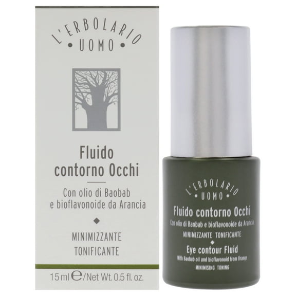L'Erbolario Baobab and Green Coffee Eye Contour Fluid, Face Serum, 0.5 oz