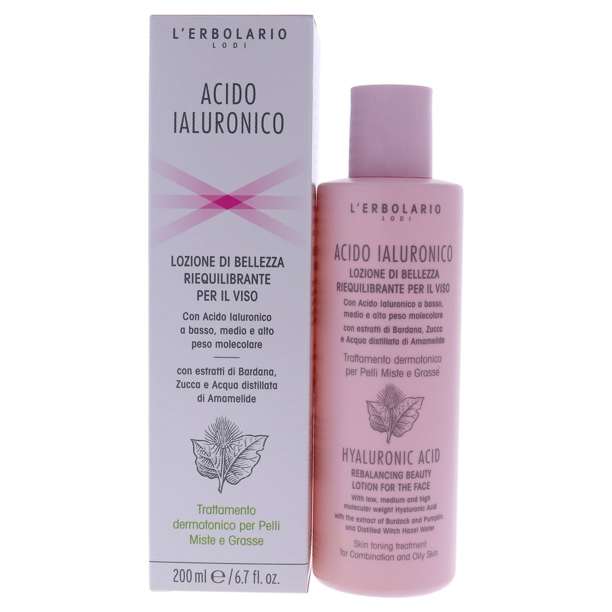 L'Erbolario Hyaluronic Acid Rebalancing Beauty Lotion, Body Cream, 6.7 oz
