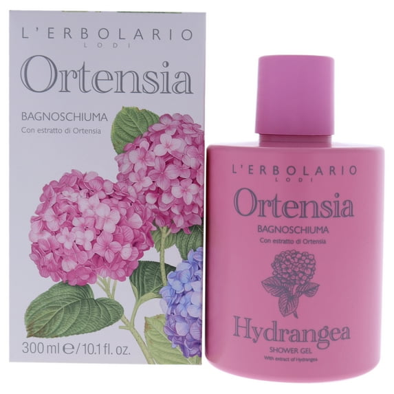 L'Erbolario Hydrangea Shower Gel Body Wash, Scented Body Wash 10.1 oz