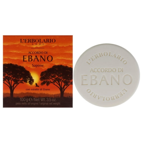L'Erbolario Notes of Ebony Soap, Scented Bar Soap, 3.5 oz