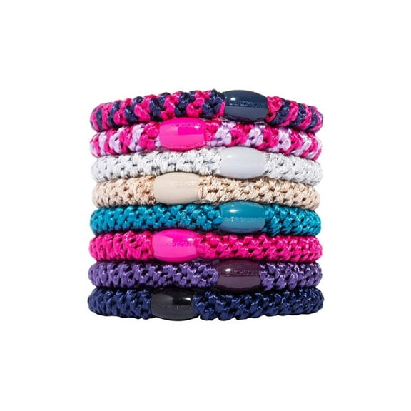 L. Erickson Grab & Go Pony - Berry - 8 Pack Ponytail Holder Hair Ties