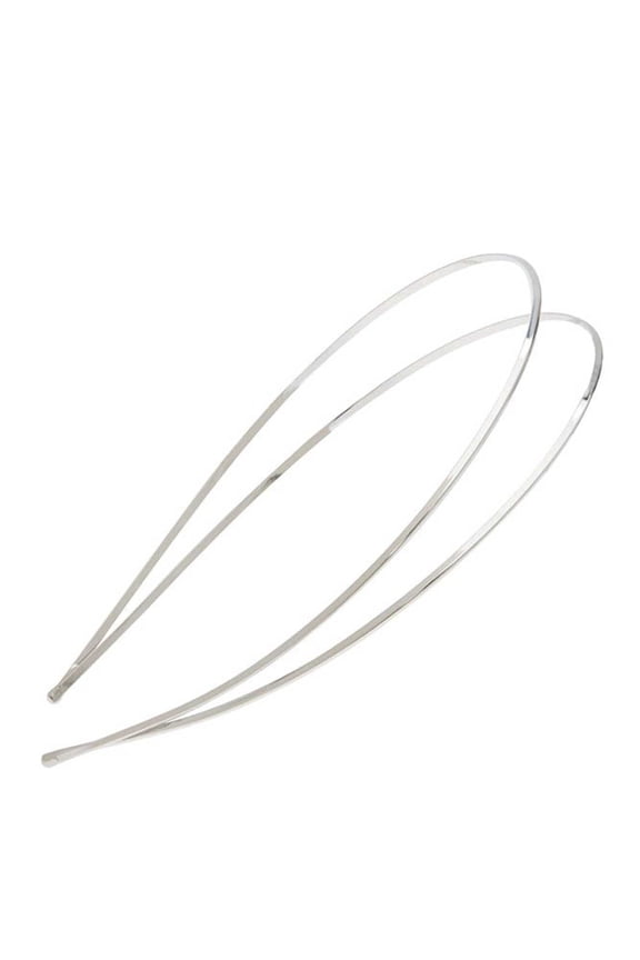 L. Erickson Thin Metal Double Headband - Silver