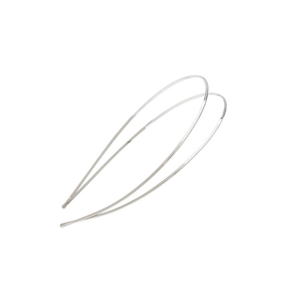 L. Erickson Thin Metal Double Headband - Silver