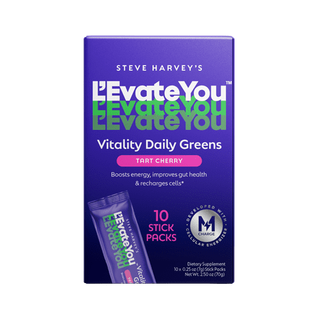 L'Evate You Vitality Daily Greens - Dietary Supplement - Tart Cherry - 10 Count