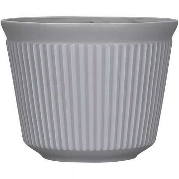 L&G 7036464 9.33 x 12 x 12 in. Polyresin Finola Planter, Cement