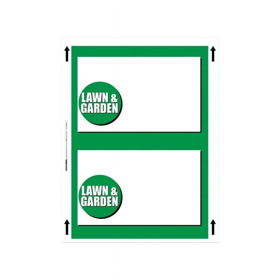 Centurion 9380866 11 x 8.5 in. Lawn & Garden Polyethylene Sign, White
