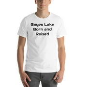 L Gages Lake Born And Raised Short Sleeve Cotton T-Shirt By Undefined Gifts