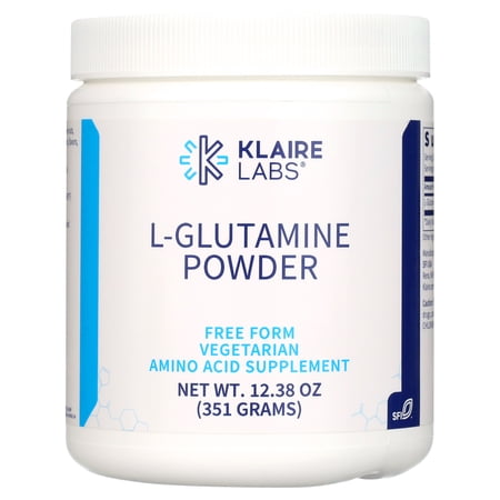 Klaire Labs SFI Health L Glutamine Powder - 5000mg Free-Form & Hypoallergenic Amino Acid - Supports Muscle Recovery, Immune Support and GI Health - Non Dairy & Gluten Free (351 G / 60 Servings)