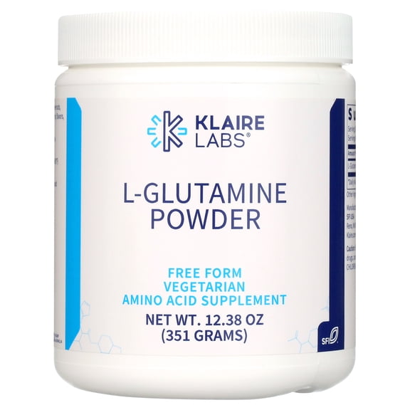 Klaire Labs SFI Health L Glutamine Powder - 5000mg Free-Form & Hypoallergenic Amino Acid - Supports Muscle Recovery, Immune Support and GI Health - Non Dairy & Gluten Free (351 G / 60 Servings)