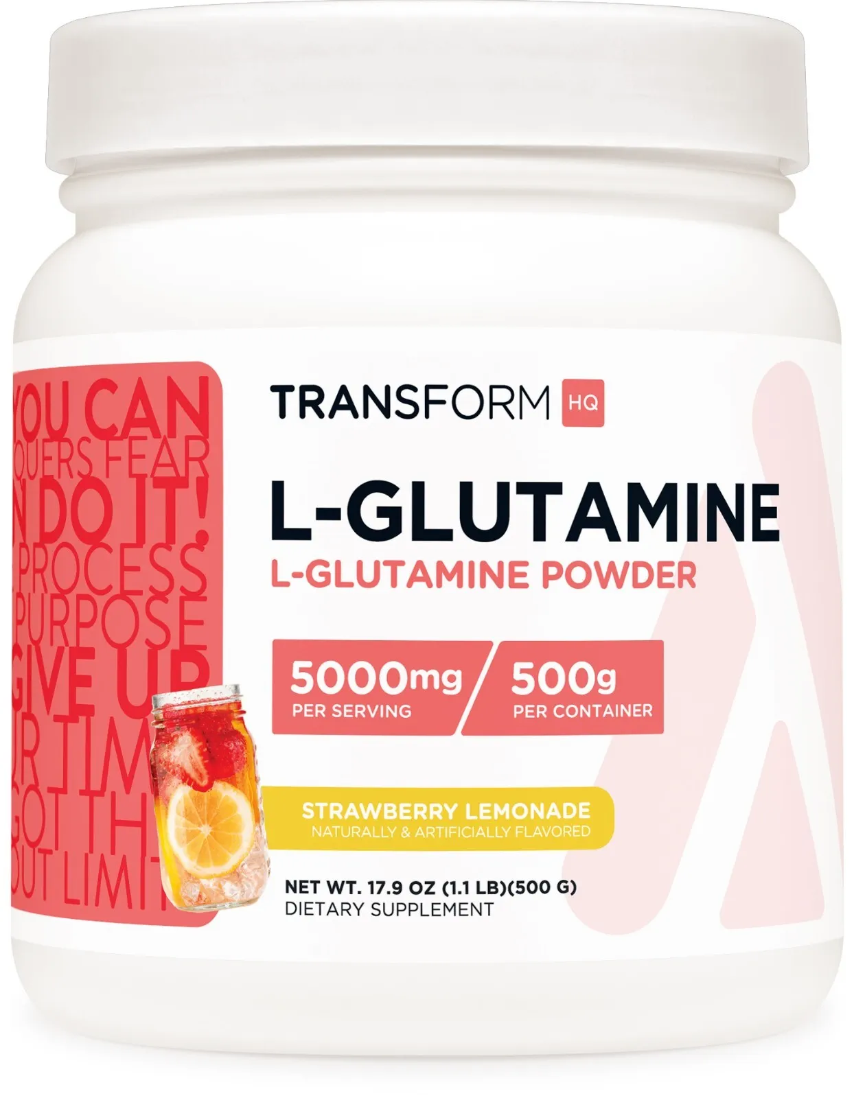 LGlutamine Powder 500g (Strawberry Lemonade) Gluten Free, NonGMO