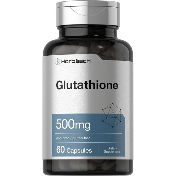Glutathione | 500mg | 60 Capsules | Non-GMO and Gluten Free Supplement | by Horbaach