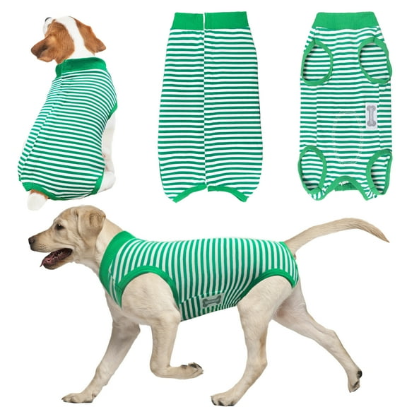 YANGUMGUAN Dog Surgical Recovery Suit Dog Cat Onesie after Surgery, Recovery Suit for Female Male Dogs Cats, Green L