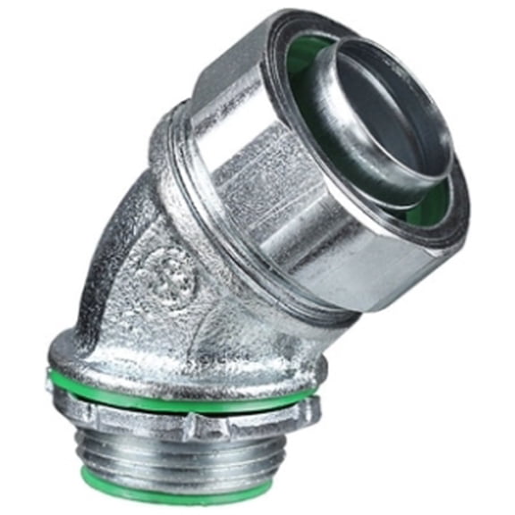 L.H. Dottie SL45100I, Liquidtight Connector, 1In Steel 45 Degree Ins., 1 PC