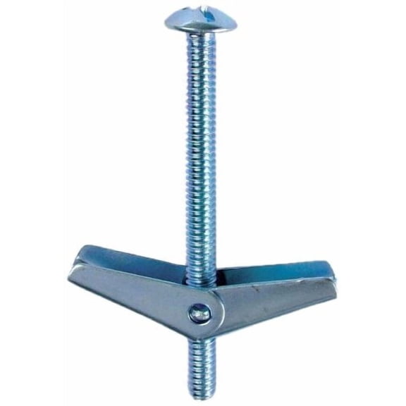 L.H. Dottie TB43DS Toggle Bolt, Mushroom Head, Slotted/Square, 1/4-Inch-20 TPI by 3-Inch Length, Zinc Plated, 50-Pack