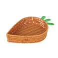 thumbnail image 1 of L Handwoven Bamboo Radish Shaped Fruit Basket Serving Bowl Stand Decorative For Kitchen Living Room 12.6X9.1Inch, 1 of 6