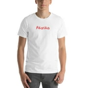 L Handwritten Akaska Short Sleeve Cotton T-Shirt By Undefined Gifts