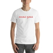 L Handwritten Armed Guard Short Sleeve Cotton T-Shirt By Undefined Gifts