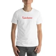 L Handwritten Edinboro Short Sleeve Cotton T-Shirt By Undefined Gifts