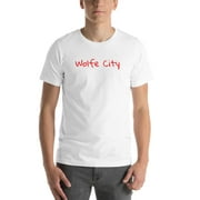 L Handwritten Wolfe City Short Sleeve Cotton T-Shirt By Undefined Gifts