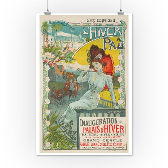 L'Hiver a Pau Vintage Poster (artist: Lorant Heilbronn) France c. 1900 (12x18 Art Print, Wall Decor Travel Poster)