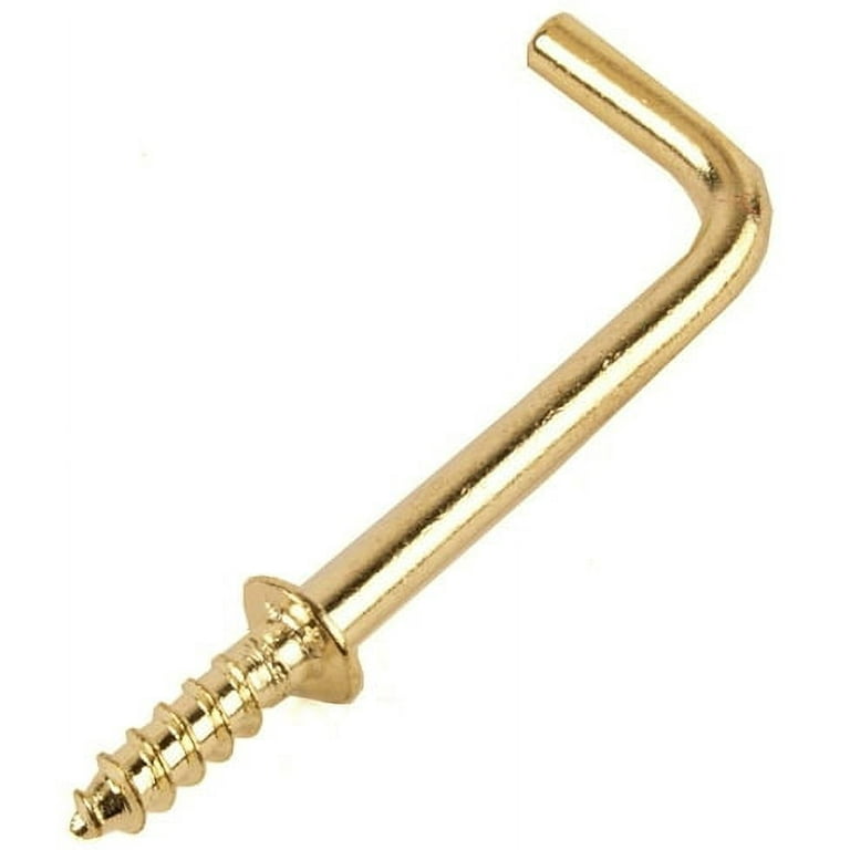 L Hook - 1-1/2 Brass Plated (100 PER BAG) H561A-BP