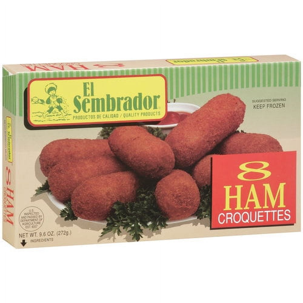 L & J General International El Sembrador Ham Croquettes, 8 Ea