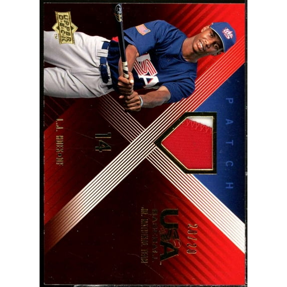 L.J. Hoes Rookie Card 2008 USA Baseball Junior National Team Patch #UE5