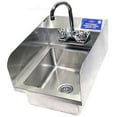 thumbnail image 1 of L & J Manufacturing 8 Inch x 10 Inch x 5 Inch Economy Wall-Hung Hand Sink with Side Splashes - WHS1212-5D-2, 1 of 2