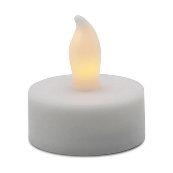 L&L 9045980 1.5 x 1.5 in. Dia. Matchless Darice White Unscented Scent Tealight Flameless Flickering Candle